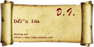Dús Ida névjegykártya