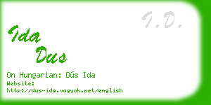 ida dus business card